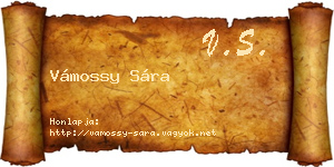 Vámossy Sára névjegykártya